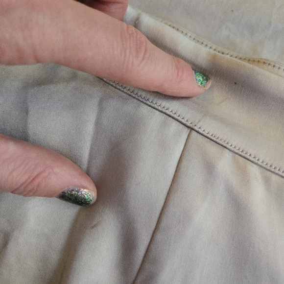 Ann Taylor Champagne Shiny & Matte Satin Flared Midi Skirt Evening Party - Picture 11 of 11